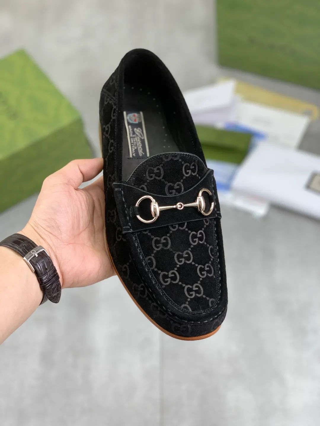 Men's men's shoes 💰P540 [New style] Water-dyed cowhide 💰💎💎💎 [Gucci] Gucci high-end men's formal business leather shoes, original order 1:1 authentic goods! Original imported high-end washed calfskin, original metal buckle, imported first-layer cowhide lining for feet, original outsole, men's shoe size: 38-44, multiple colors available